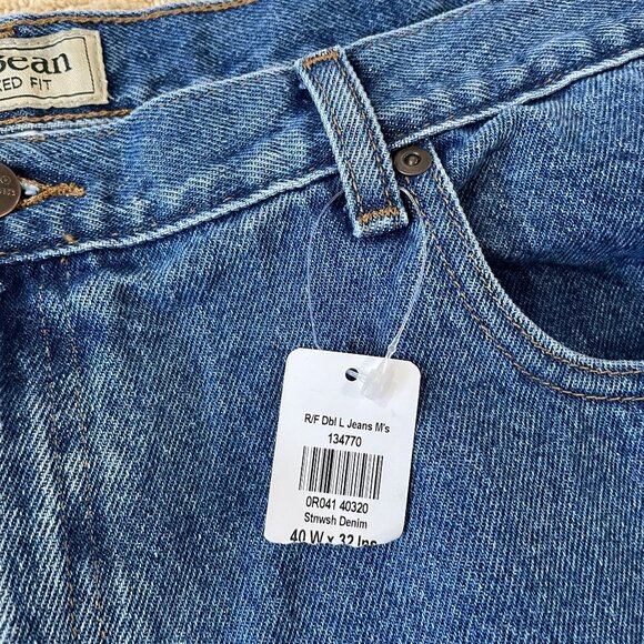L.L. Bean Double L Jeans Mens Size 40x32 Relaxed Fit Denim - New - Picture 3 of 5